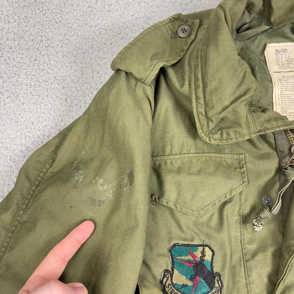 VTG Alpha Industries M-65 Jacket‎ Mens Small Green OG-107 Military Air Command